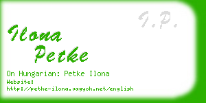 ilona petke business card
